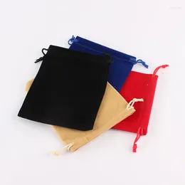 Gift Wrap 5 Pcs/Lot DINYAO Christmas Package Velvet Bags Various Colors Wedding Drawstring Pouches10x25/10x30/12x15/12x18cm