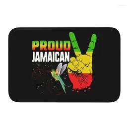 Carpets Proud Jamaican Flag Doormat Anti-Slip Bathroom Kitchen Mat Bedroom Balcony Door Floor Entrance Carpet Rug