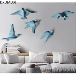 Estatuetas decorativas dxuialoi moderno minimalista criativo criativo tridimensional escultura de escultura de parede de decoração da sala de estar quarto de sala