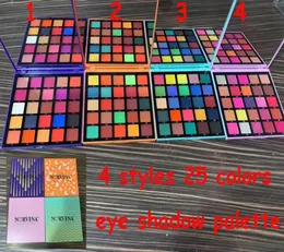 Tavolozza ombretto per occhio per trucco del marchio abh 25 luccichio per glitter a colore viola arancione blu arancione rosa 4 stili regalo di Natale9855664