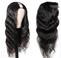 Body Wave U Part Wigs Human Hair Wigs Glueless Brasilian Wigs 150 For Women Natural Color Machine Made Wig9833583