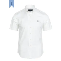 Camicia da cambio di lusso maschile a maniche corte a maniche corta camicia a colori solido marca di pony ricamato da polosta affari di moda