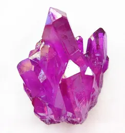 65G Titan überzogene Fuchsia Quarz Cluster Natural Rock Aura Angel Crystal Cluster Steinproben Reiki Healing4653365