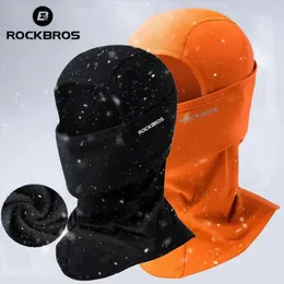 Rockbros Winter Bicycle Face Face Scheth Mantenha Máscara de motocicleta quente Treinamento esportivo de esportes Balaclava Acessórios para bicicletas à prova de vento 240425