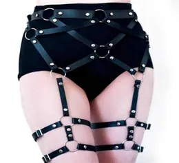 PU Leather Women Fashion Celt Sexy Garter Bondage Punk Punk Cintine alla cinghia di bondage regolabile T2006022440957