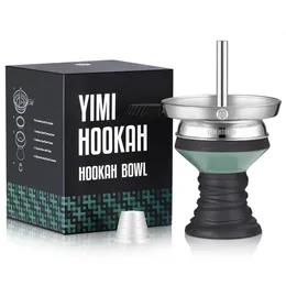 Yimi Hookah Premium Stone Shisha Head With Charcoal Holder Pipe Screen Shisha Bowl Chicha Accessories 240429