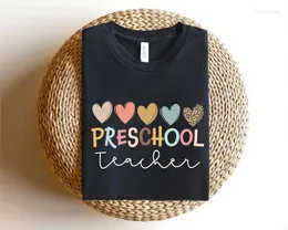Magliette da donna maglietta per insegnante di scuola materna Hello Crew Squad carina manica corta top tees cotton harajuku y2k goth