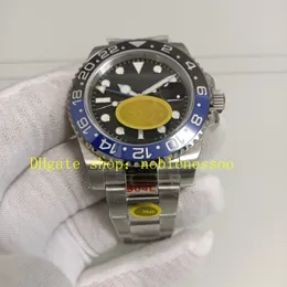 8 estilo homem super relógio foto autêntico 40mm Dial preto Beliscel de cerâmica azul Batman 116710 Sport 904L Steel Bracelet V12 Gold 2836 Movimento Everose Relógios automáticos