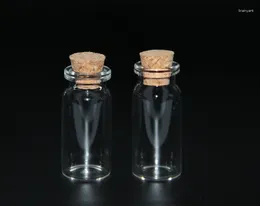 زجاجات 5pcs 22 45mm 8ml الزجاج متمنية زجاجة فارغة عينة تخزين الجرار مع سدادات Cork المنظمة الرئيسية