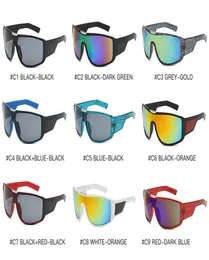 QS640 Nuovo grande telaio Big Onepiece Lens Men039 O occhiali da sole Sport Sports in sella al surf occhiali da sole 9 colori Eyewear7795707