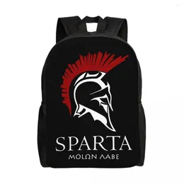 Backpack 3D Printing Spartan Molon Labe Sparta Warrior Proca dla dziewcząt chłopięce szkolne torby turystyczne bookbag pasoby do 15 -calowego laptopa
