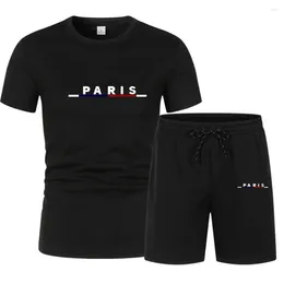 Herren-Tracksuits Sommersets 2024 Sportswear T-Shirt Shorts Anzug Atmungsaktives Kurzarm Casual Wear Basketball Training