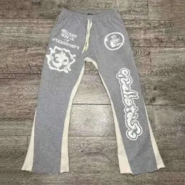 Herrbyxor y2k vintage män streetwear grå baggy last svettbyxor byxor joggar flare staplade svettbyxor kläder t chenghao03 222