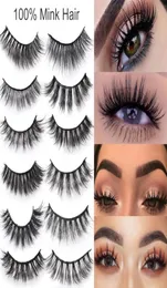 Mink Wimpern natürliche lange 3D -Nerz -Nerben falsche Wimpern 3D Nerze Wimpern Hand gemacht Make -up falsche Wimpern Erweiterungstools 12 Styles3149861