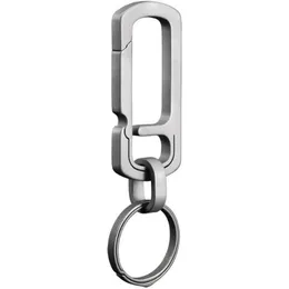 Multifunction Titanium Key Chain Jewelry Ring Ring Mini Bottle Opener Clip Metal Clip for Bags Men Hanger da cintura EDC7850639