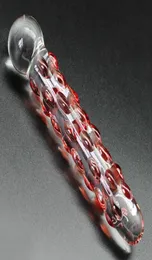 2016 Real Promotion Enorm Dildo Sex Shop Consoladores Fashion Red Fleck Glass Penis Colorful Dildo Wand Masturbation Sex Toys Adu2774560