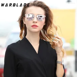 Sunglasses WarBLade For Men Polarized Women Driving Mirror Coating Points Black Frame Eyewear Male Sun Glasses UV400