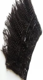 8 Stückset -Clip in menschlichem Haar Erweiterungen Brasilianer Remy Haar 100 Gramm 4b 4C Afro Kinky Curly Clip in menschlichem Haarverlängerungen5287549