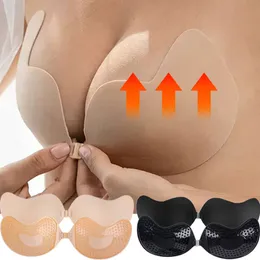 Unsichtbarer Push-up-BH für Frauen Rückenfreier trägerloser BH nahtlose Frontschließung Bralette Unterwäsche Silikon Selbstklebendes Bra Pads