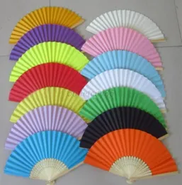 Großesummer -Stil Ladies Bambuspapier -Lüfter Hollod Out Hand Folding Fans Dekoration Bevorzugung Outdoor Hochzeitsfeiern 7292347