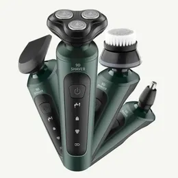 Electric Shavers for Men Waterproof Trimmer Razor Wet amp Dry Use Rechargeable Battery Rotary Machine shaving 240420