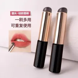 Make-up-Bürsten Silikon Rundkopf Lippenbürste Weiche Fingerspitze Concealer Lippenstift Tragbare Multifunktion