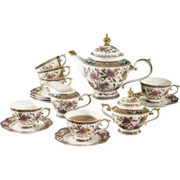 Set di tè per le set di tè pomeridiani set da tè per donne tea party o regalo dando ceramica set di tazze da tè per le corruzioni in ceramica cucine strumenti CERIMONY CERIONI