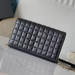Lambskin Flap Envelope Wallet Luxury Fashion Shoulder Bag 10A Handmade High Quality Bag Sliding Chain Strap, Can Be Carried on the Shoulder or Crossbody
