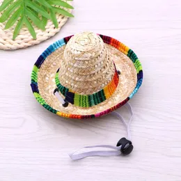 Dog Apparel Party Mexican Supplies Costume Sombrero Hat Poncho Cap Chihuahua Cosplay Roupas