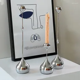 Candele 3 pezzi Impostare moderno moderno minimalista di gocce di gocce in metallo soggiorno decorazioni da tavolo da pranzo decorazioni per matrimoni Candelabri