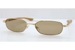 Whole Selling Santos Beige Bubinga 5037821 Wooden Sunglasses mens classical model Wood glasses driving C Decoration gold frame3434280