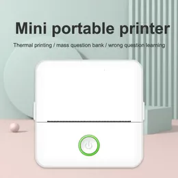 미니 열 라벨 프린터 스마트 포켓 포트리 포트 가능 PO 프린터 용 무선 Bluetooth 접착제 미니 프린트 인쇄 용지 240426