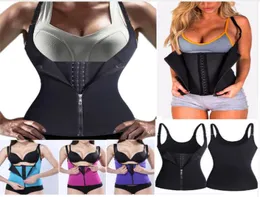 Neoprene Shapers Sauna Sweat Vest Ciist Treinador Zipper Cincher Women Women Body Slimmim Trimmer Corset Workout Thermo Push Up Train3969256