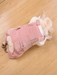 小型犬用のペットドッグ服女の子犬の犬コートヨーキーのための犬のコート4本の足のペット服フレンチブルドッグ犬ジャンプスーツパグロンパースT5500557