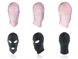 Fantas de reencenação de bondage figurina face face tampa face máscara de capuz de capuz BDSM BDSM Games de sexo brinquedo R655809140