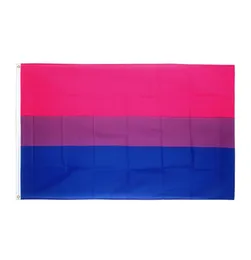 Гордость бисексуальный флаг 3x5 футов гордости гей -баннер 90x150см с двойным сшитым розовым синим полиэстером с медными Grommets7303027