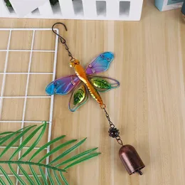Decorative Figurines Colorful Birds/Dragonfly Windchime Pendant Exquisite Appearance Home Decoration For Garden Yard Balcony