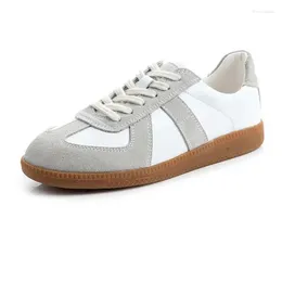 Casual Shoes Luxury Women's Sneakers 2024 Genuine Leather Ladies Moral Training Spring Flat Women Zapatillas De Mujer