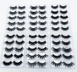 Neue 5 Paare Faux 3D Nerze Wimpern handgefertigtes falsches Wimpern wispy flauschiger Langfaux Nerzwimpern natürliche Augen Make -up Weihnachtsgeschenke6490662