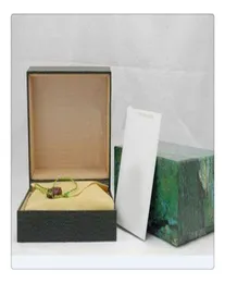 Fabriksleverantör Luxury Green med Original Box Träklockan Papper Kort Plånbok Boxascases Armbandsurlåda Rolexs1253793