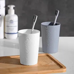 새로운 1pc 300ml 플라스틱 일본식 두꺼운 원형 컵 칫솔 홀더 컵 pp 헹굼 컵 세척 치아 머그 욕실 세트 플라스틱