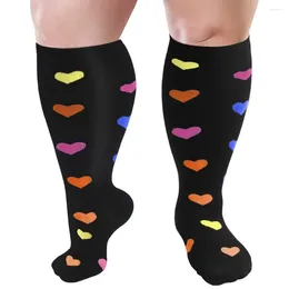 Sports Socks Compression Varicose Venes Knee High Sock Anti Trötthetsmärta Relief Sportrs Plus Size Stocking