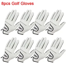 Handskar 8st golfhandskar äkta fårskinn läder män nonslip sporthandskar vänster höger för golfare mäns golf handskar mjuk andas