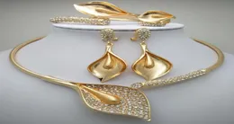 News Kingdom Ma Nigerian Hochzeit Afrikanische Perlen Zinklegierung Schmucksets Dubai Schmucksets Halskette Armband Ohrringe Ring Sets J199025501