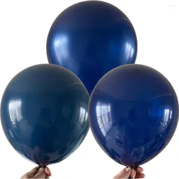 Decoração de festa 3 tipos de balões azuis azul marinho escuro bleu bailão fosco fosco de látex de látex 12 polegadas 30pcs para casamento de aniversário
