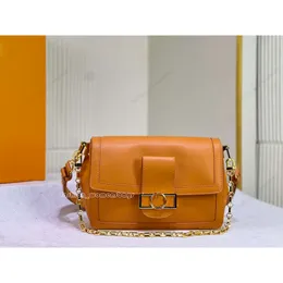 2024 3A Дизайнерский дизайнер весенний летний пакет на плечах 25050 Дофин женский сумка кроссбалди настоящие кожаные апельсиновые сумочки