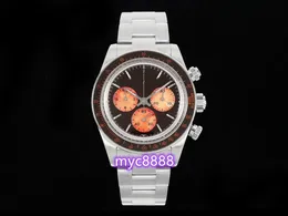 BBK Watch Diameter 40mm مع 4130 Movement Chronograph Curved Glass Glass Mirt