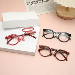 Okulary przeciwsłoneczne Odwróć soczewki obrotowe okulary czytania makijażu 1,0- 4.0 Diopter okulary składane okulary Kolorowa pielęgnacja widzenia ramy