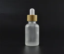 Bambu Kapak Bambu Serum Şişesi ile Esansiyel Yağ Cam Dondurucu Şişe Buzlu Yeşil Mavi Amber Clear 10ml 15ml 20 30ml 50ml 21 G25107149