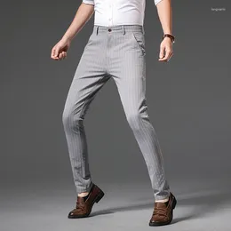 Abiti da uomo 2024 pantaloni lunghi affari slim fit versatili di qualità di alta gamma elastica casual abito casual